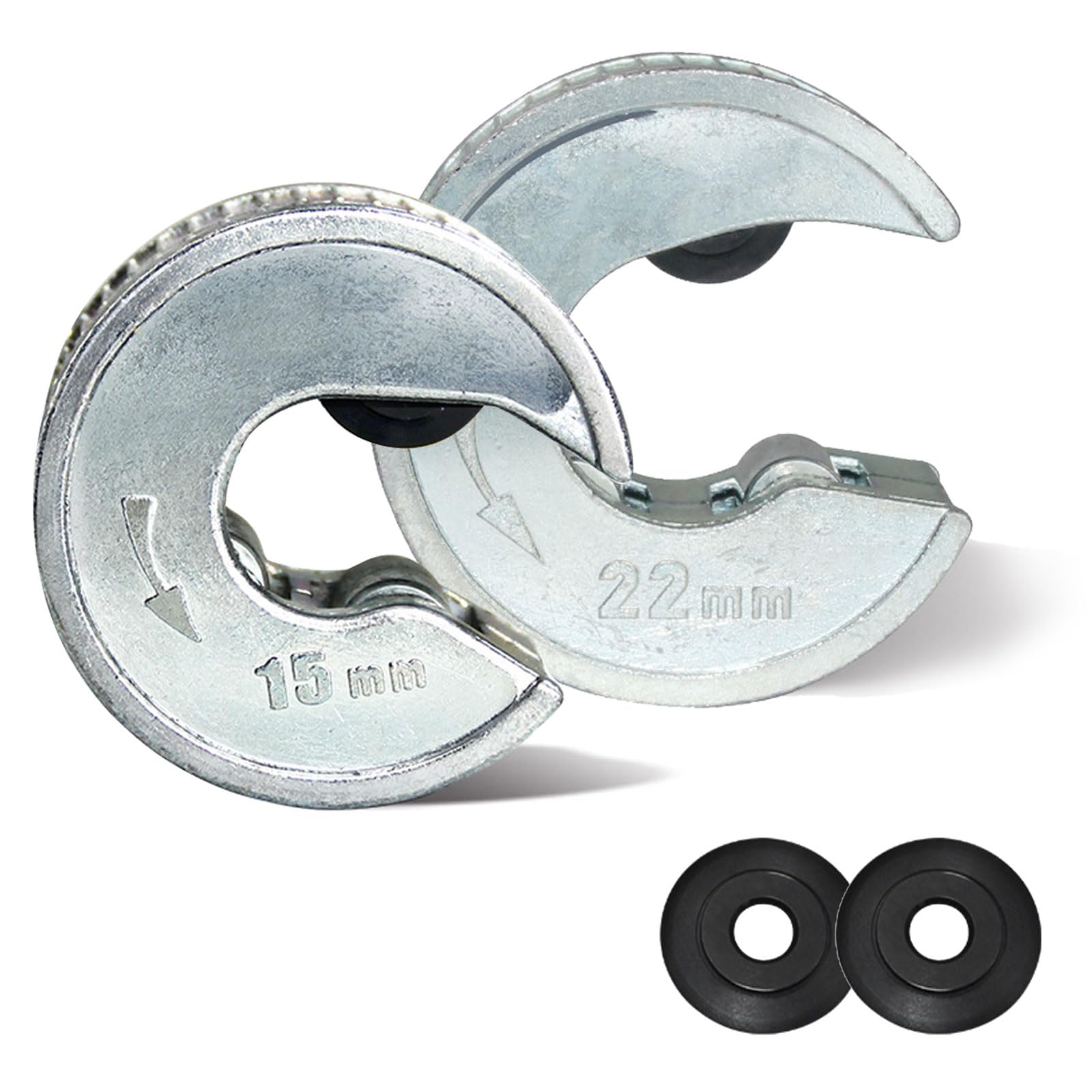 Yeqqzq Automatic Copper Pipe Cutter 15Mm And 22Mm Set Copper Pipe Slice Tube Cutter With 2 Replacement Cutting Wheels