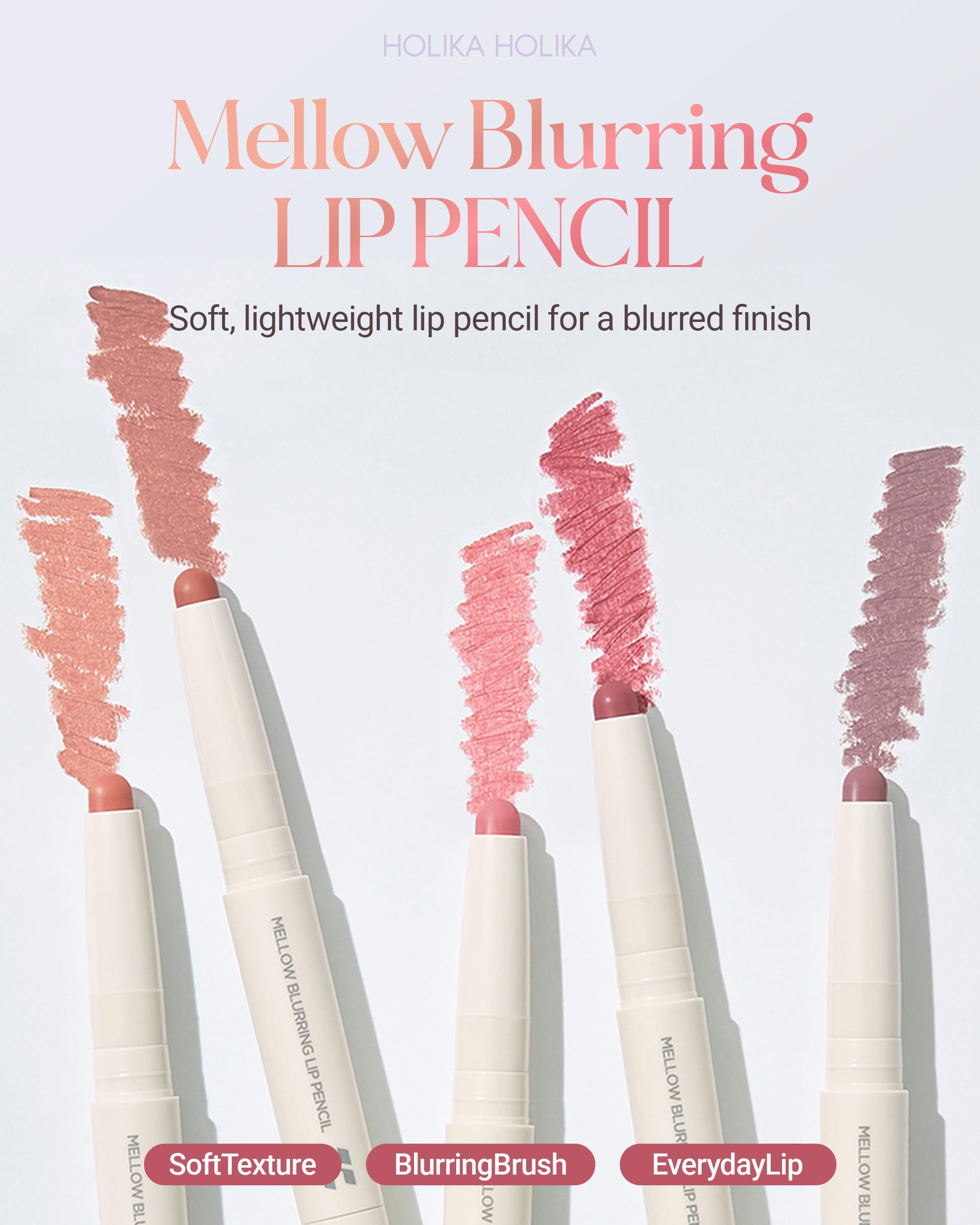 Amazon.com : HOLIKA HOLIKA Mellow Blurring Lip Pencil 03 Peony