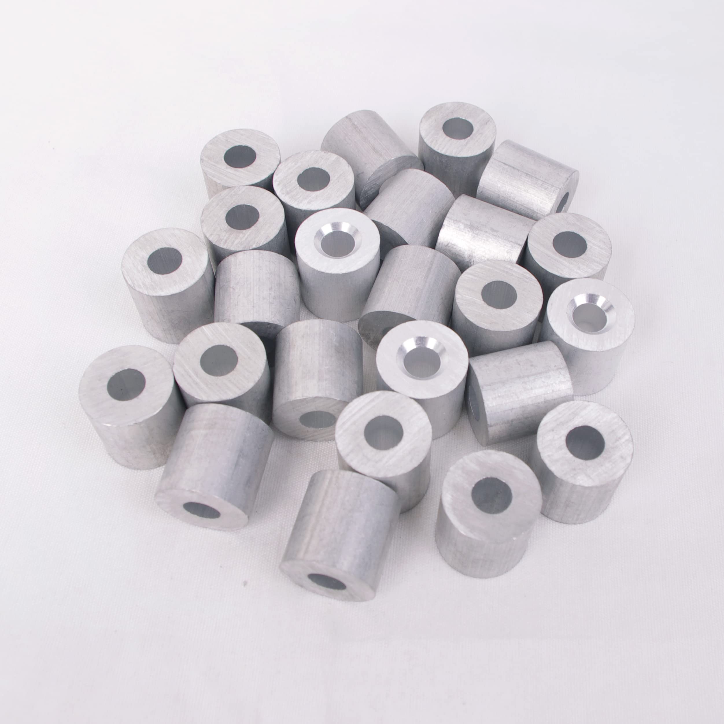 HIGOOD Wire Rope Stop Sleeve, for Wire Rope Dia. 5/16", Aluminum Alloy, PK 25