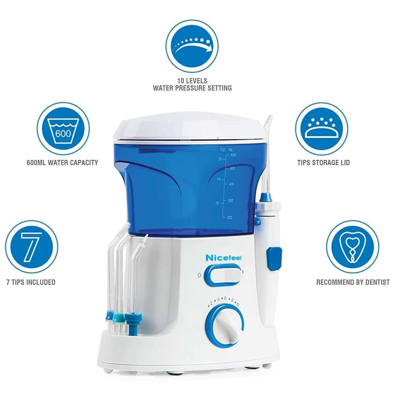 Nicefeel FC-168 Water Flosser features infographic