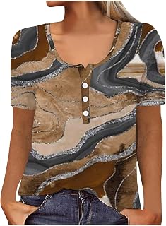 Blouses for Women Casual Loose Tees Short Sleeve Crew Neck T Shirt Short Sleeve Crewneck Oversize Tops Oversized Shirts Ladies Club Party Personalised Tee Shirts Blouses