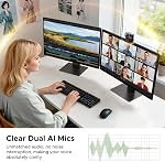 UGREEN FineCam Pro 4K Webcam pour PC avec un capteur 1/2", Annulation du Microphone, contrôle de gestuelle, AI Caméra de streaming et AFDP AutoFocus,pour le streaming, la conférence, le travail avec Zoom et les équipes