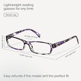 Gaoye Reading Glasses for Women, 6 pack Fashion Readers for Women Men Spring Hinge Eye Glasses, Blue Light Reading Glasses