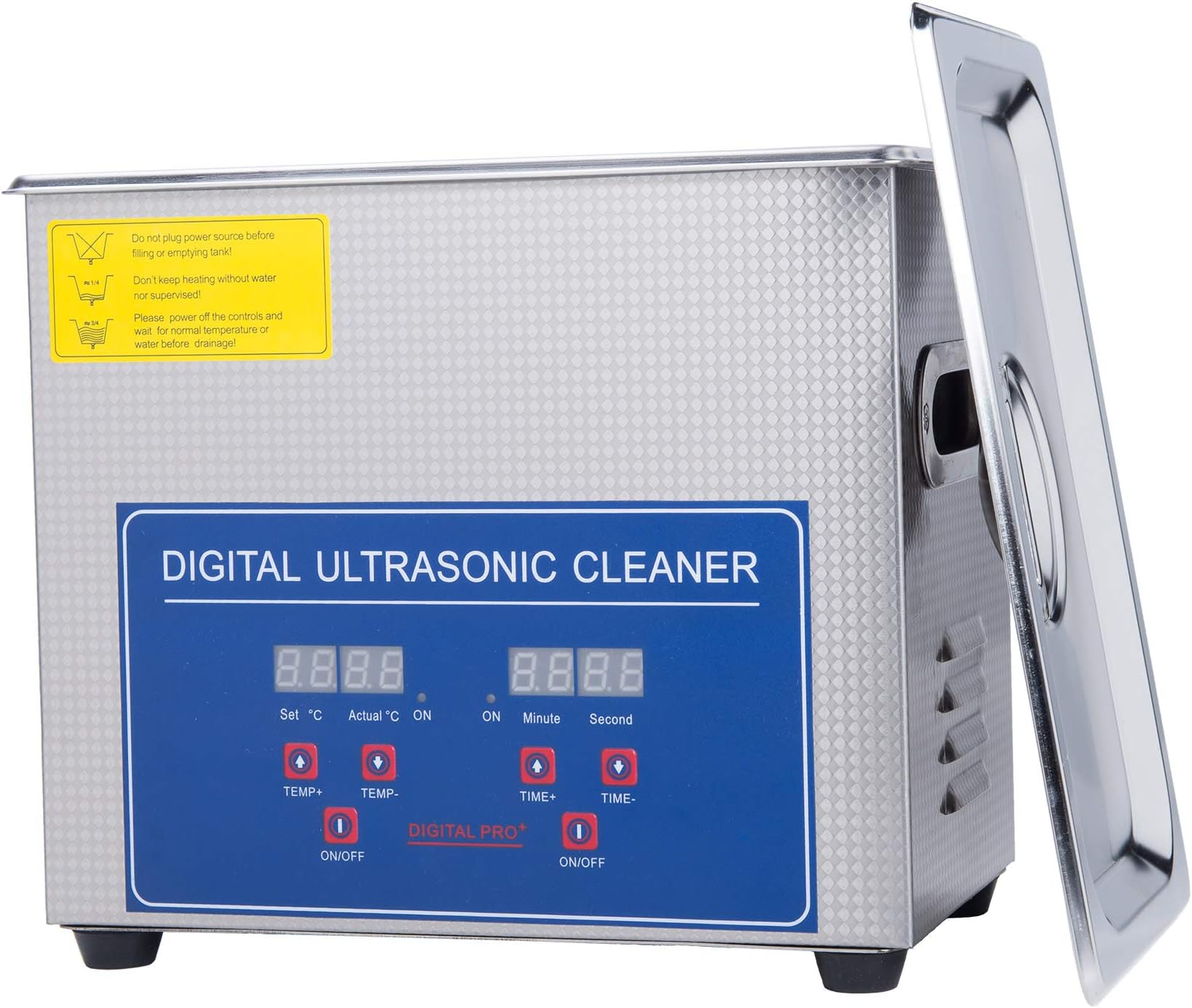 CREWORKS 3L Ultrasonic Cleaner with Digital Timer&Heater,100W Heating Power Commercial Sonic Cleaner, Ultrasonic Cavitation Machine for Jewelry Glasses Dentures Small Parts
