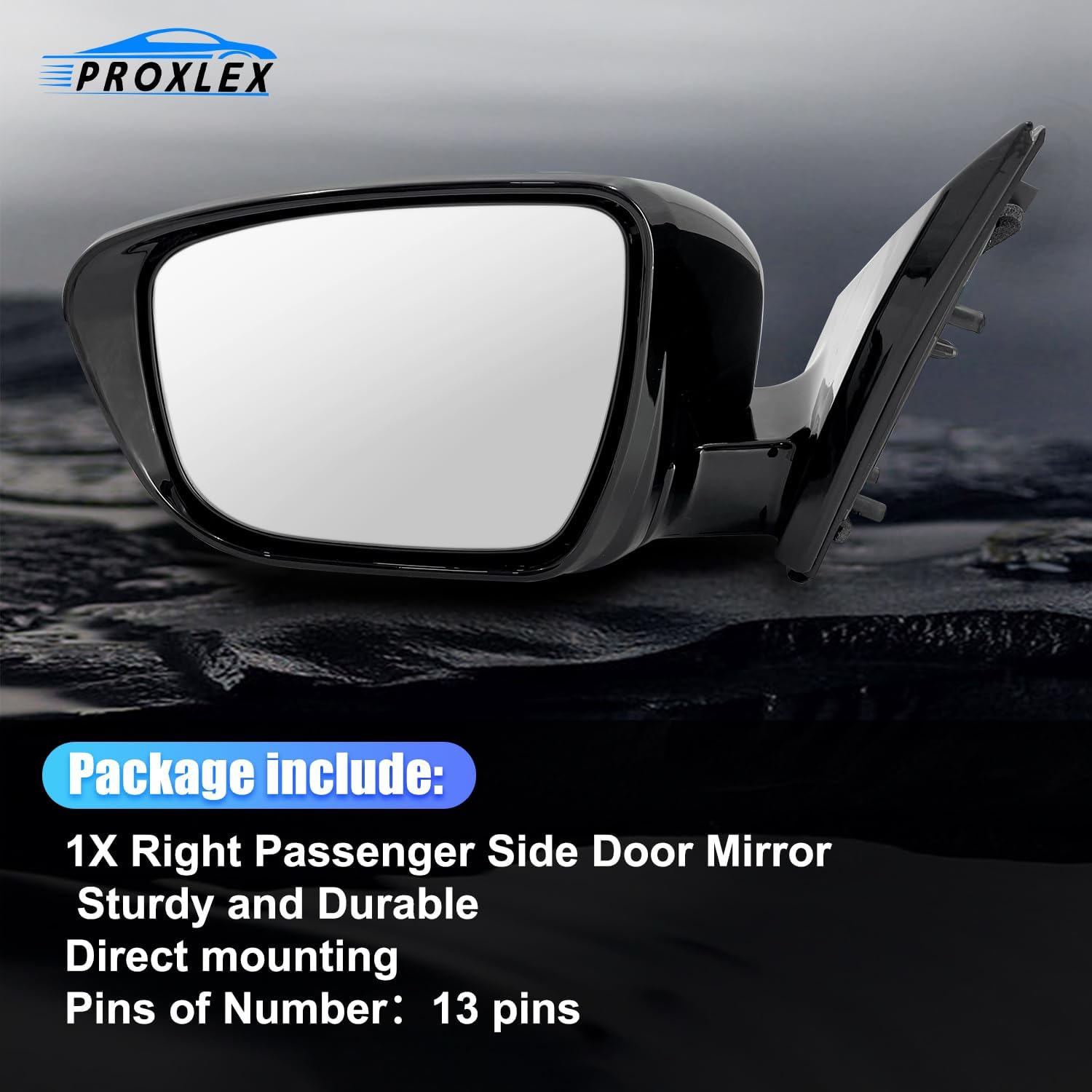 13 Pins Left Drive Side Door Mirror Fit for Nissan Murano 2.5L 3.5L 2016-2021 Replaces# 96302-5AA4C NI1320288 with Camera Power Heated Signal Light Power Folding