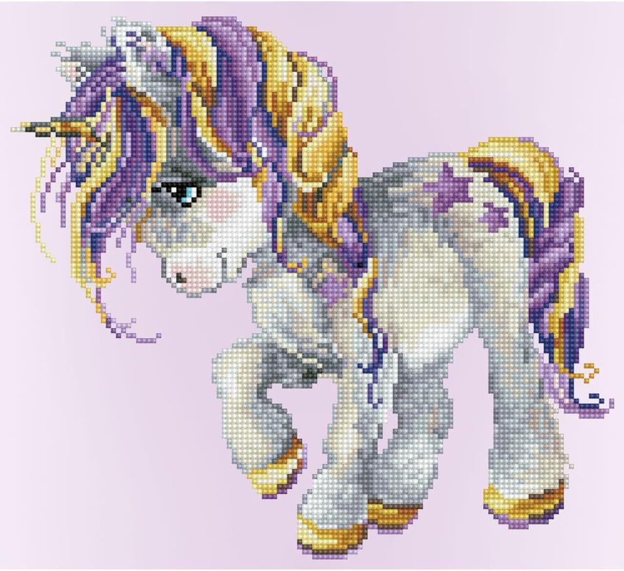 DIAMOND DOTZ Magical Baby Unicorn Diamond Painting Kits for Adults - Diamond Art Kits a Relaxing Creative Craft Kit with Dotz Gems 12.6"x13.8"