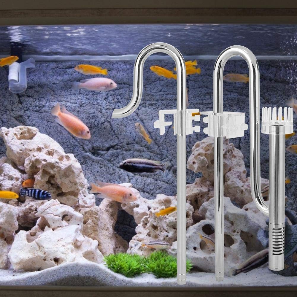Akwarium Oil Film Skimmer Pipe, Fish Tank Filtr Rury Rury Odpływowe Ze Stali Nierdzewnej Rury Akwarium Powierzchnia Nie Skimmer (12mm)