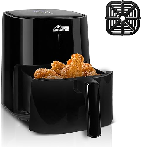 Miniatura 8 de Freidora de aire de 4.5 cuartos de galón, control táctil digital compacto, fácil de cocinar y recalentar, freidoras de aire de encimera para cocina,