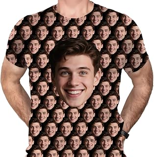 Custom T Shirts with Faces on Them Add Your Own Customized Text Name Photo Personalized Custom Tshirt Tee for Man Woman