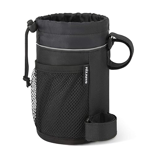 MIZATTO Bike Cup Holder - Water Bottle Holder for Bike, Boat, Scooter, Wheelchair etc - Black (1 pack)