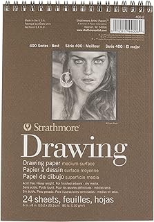 Strathmore Medium Drawing Spiral Paper Pad 6"X8"-24 Sheets -62400200