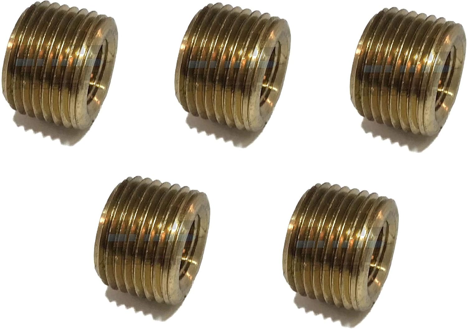 Brass REDUCING FACE Bushing 3/8" Male NPT X 1/8" Female NPT Fuel/AIR/Water/Oil/Gas WOG (Qty 01)