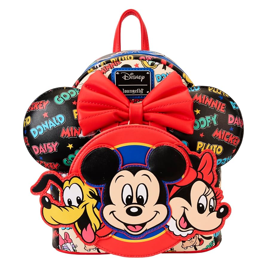 Loungefly Disney＊ミッキーと友達の赤ちゃんミニバックパック Amazon.com: Loungefly Disney Mickey and Friends Classic Ear