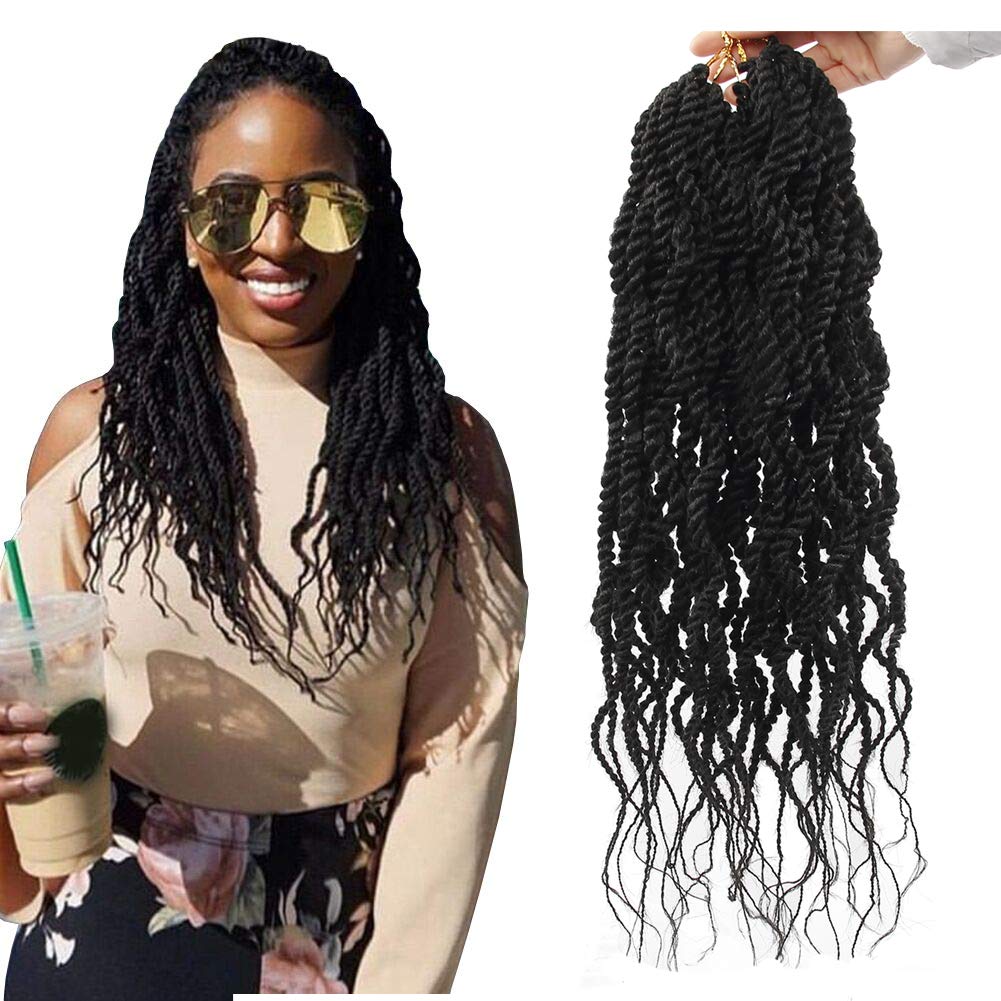 Buy 18inch Wavy Senegalese Twist Crochet Braids Curly Goddess Senegal