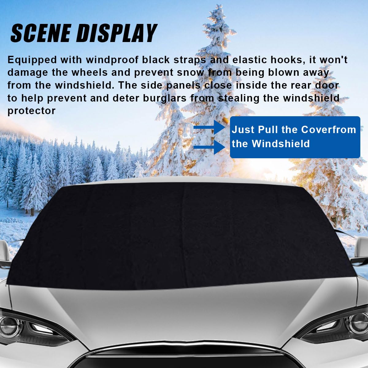 Snapklik.com : Car Rear Windshield Snow Cover, 7466 Inch Anti Ice Frost ...