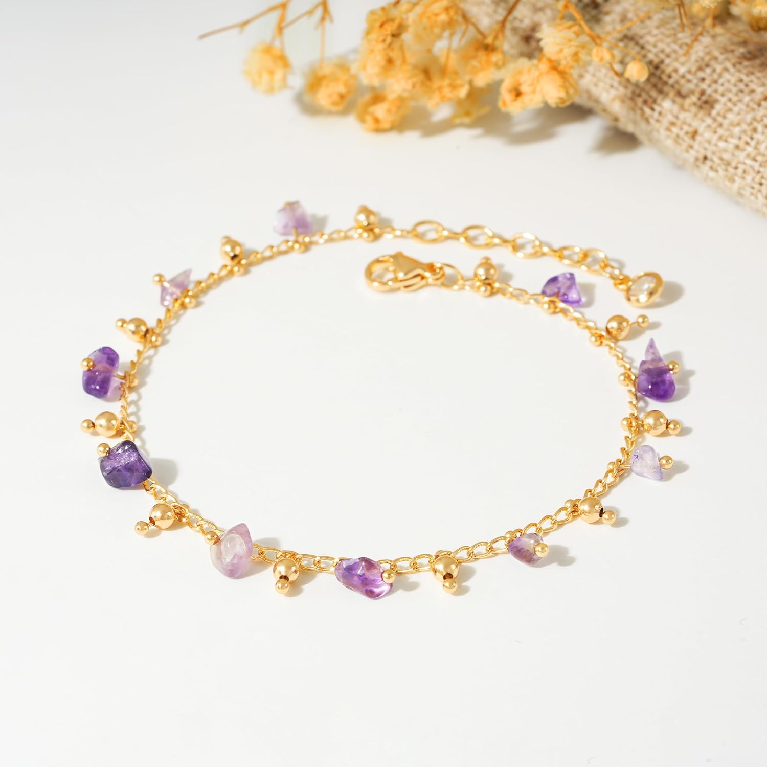 MTMY Gold Chain Bracelet for Women 14K Gold Plated Dainty Bracelets with Adjustable Chain Cute Bracelet Gold Trendy Jewelry - Image 4