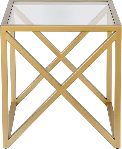 Miniatura 4 de Calix - Mesa auxiliar cuadrada de 20 pulgadas de ancho en latón