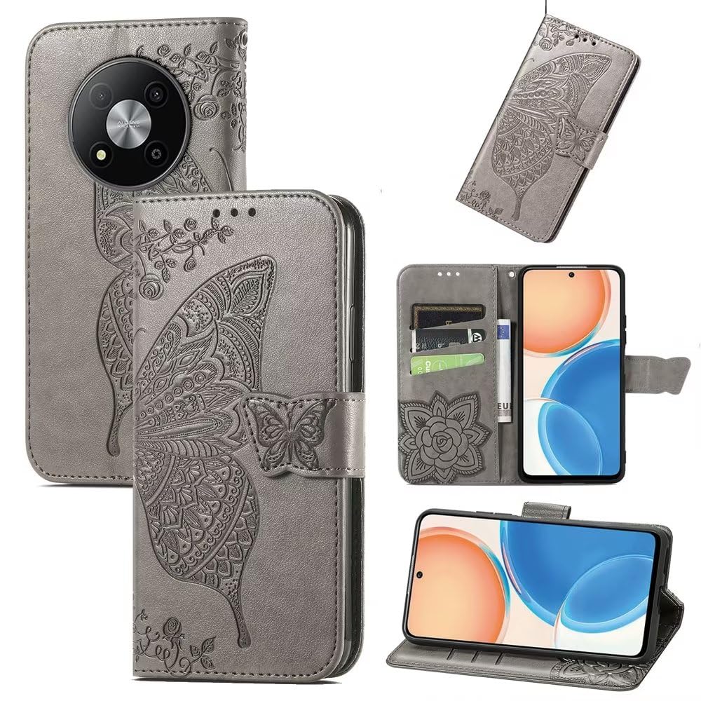 YKNIUFLY Cover per ZTE Blade A34, Pelle PU Preiu agnetico Flip Case