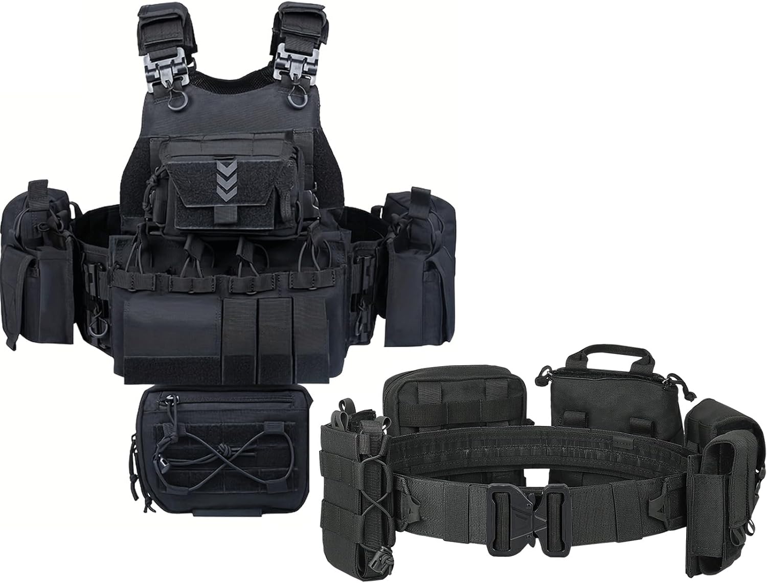 YAKEDA Tactical Outdoor Quick Release Vest With Battle Belt