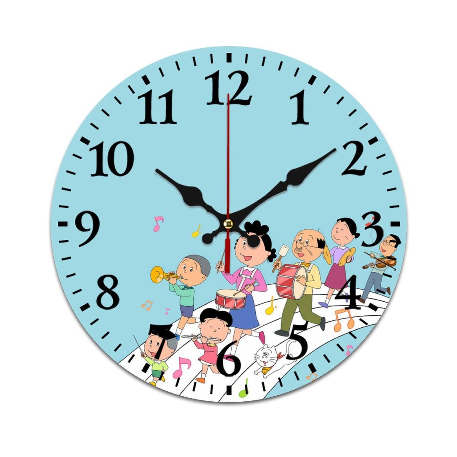 Amazon.co.jp: サザエさん 掛け時計 PVC壁掛け時計 静音 連続秒針