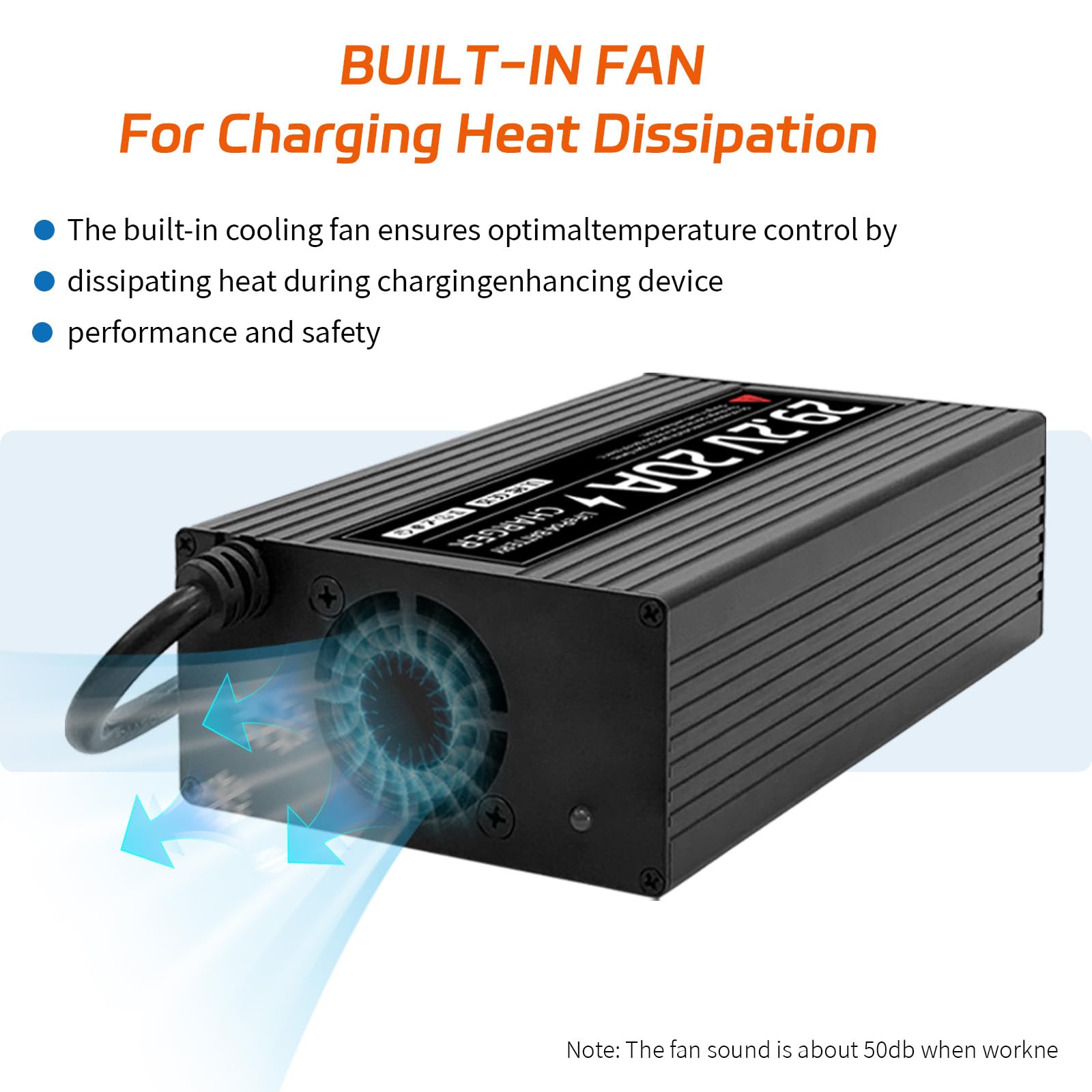 Caricabatterie LiFePO4 da 29,2 V, 20 A, caricatore per batteria al litio da 24 V, funzione precarica e ricarica 0 V, livelli di ricarica CC/CV, adatto per batteria LiFePO4 da 24 V con