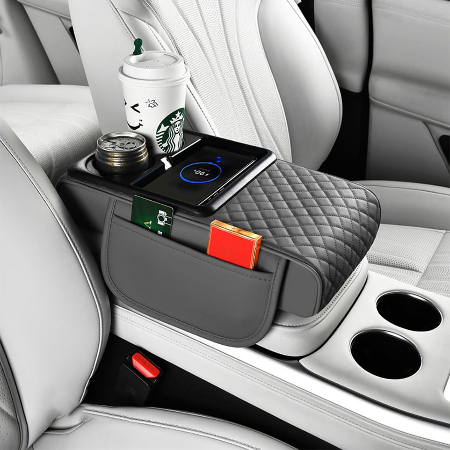 GSENIN Auto Armrest Cushion for Suzuki Jimny SX4 Swift Vitara Kizashi Ignis Livio SCross
