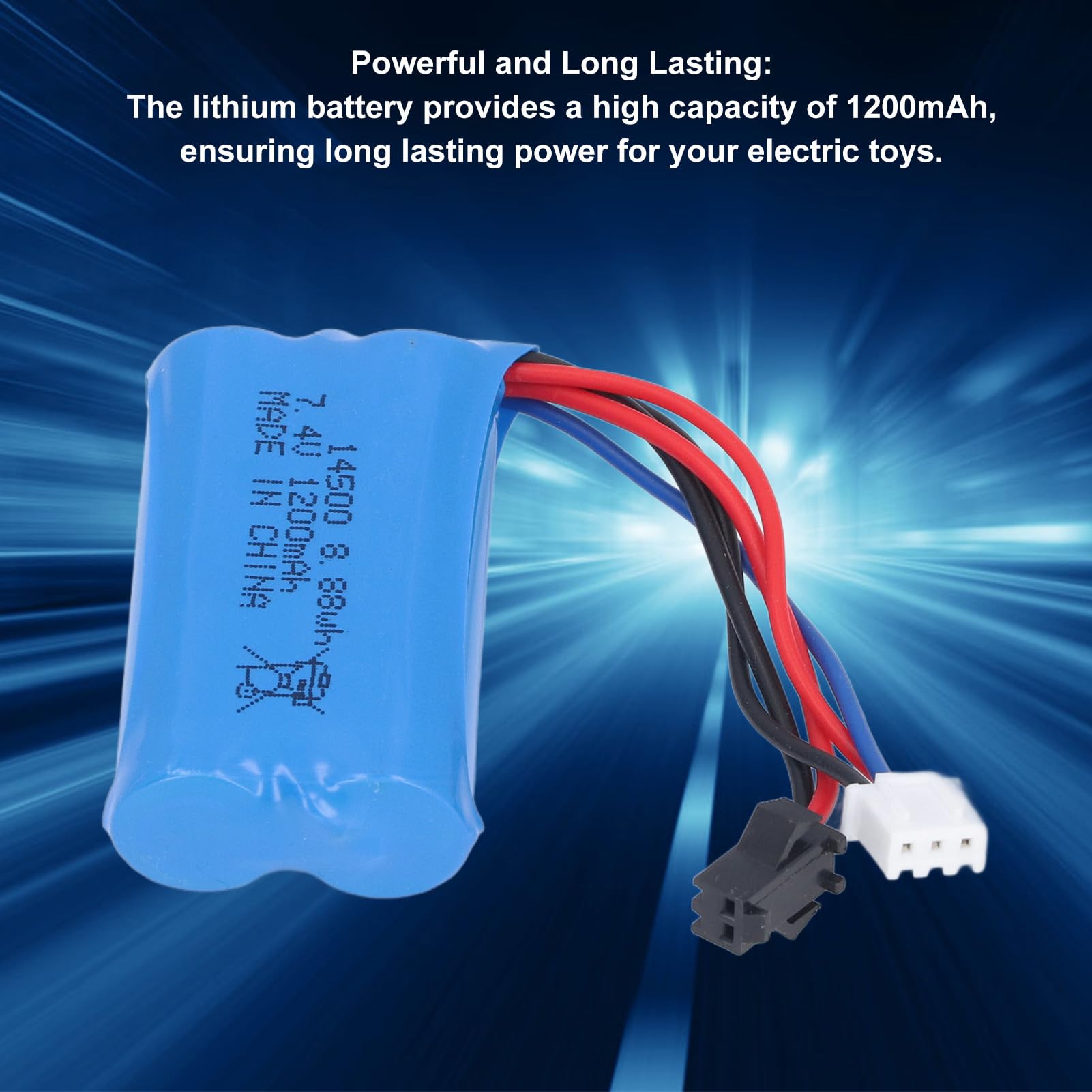 Vhbw Batteria Li-Poly 1200mAh 7.4V Con BEC: Per Modellismo RC (auto, Elicotteri, Aerei) 2S 15C - 5