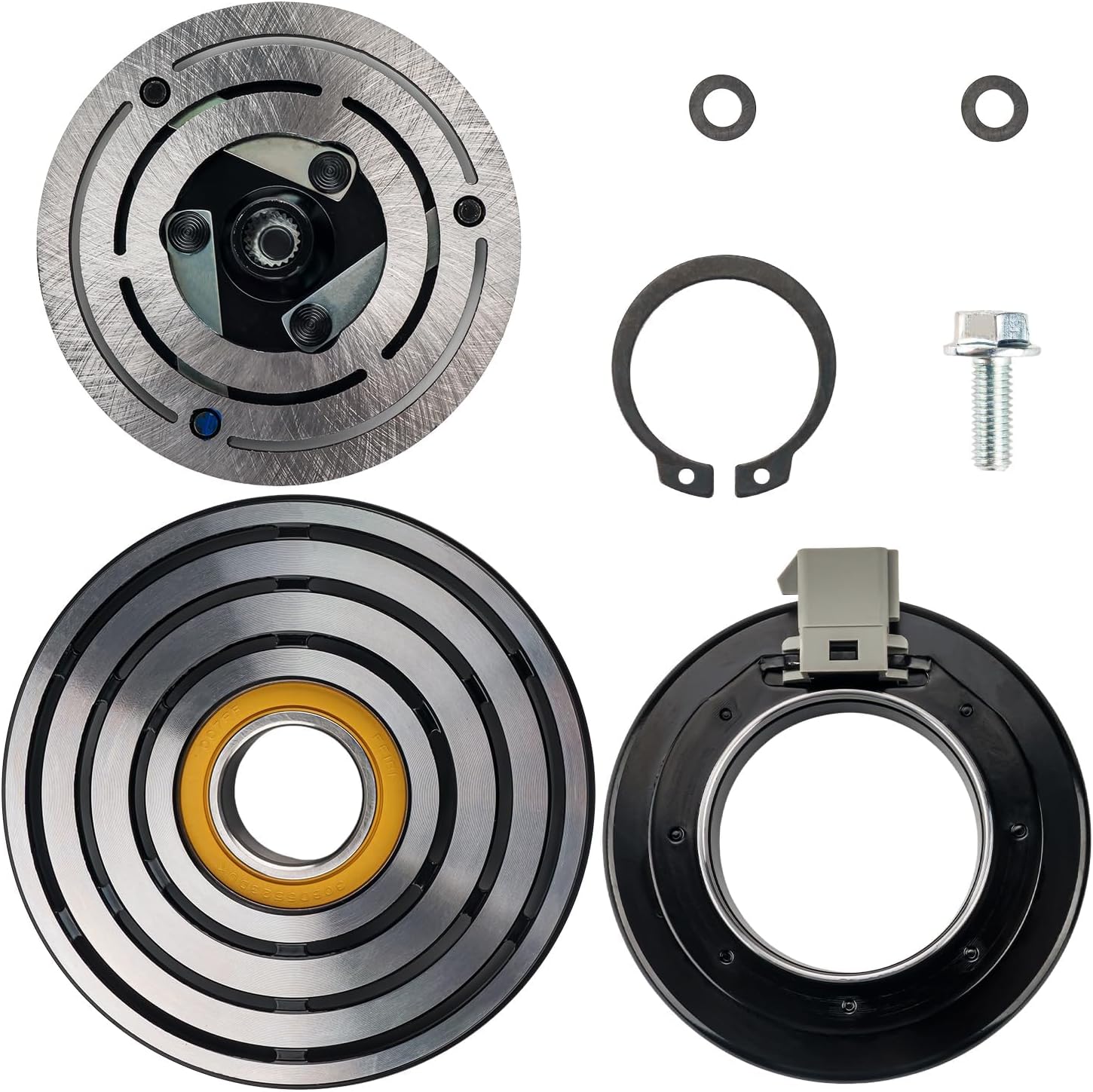 KAX 58141 A/C Compressor Clutch replacement for Ford Bronco, F-150, F-250 1996, F-350 1996-1997, Mustang 1996-2004, Taurus 1993-1995, Mercury Sable 1993-1995