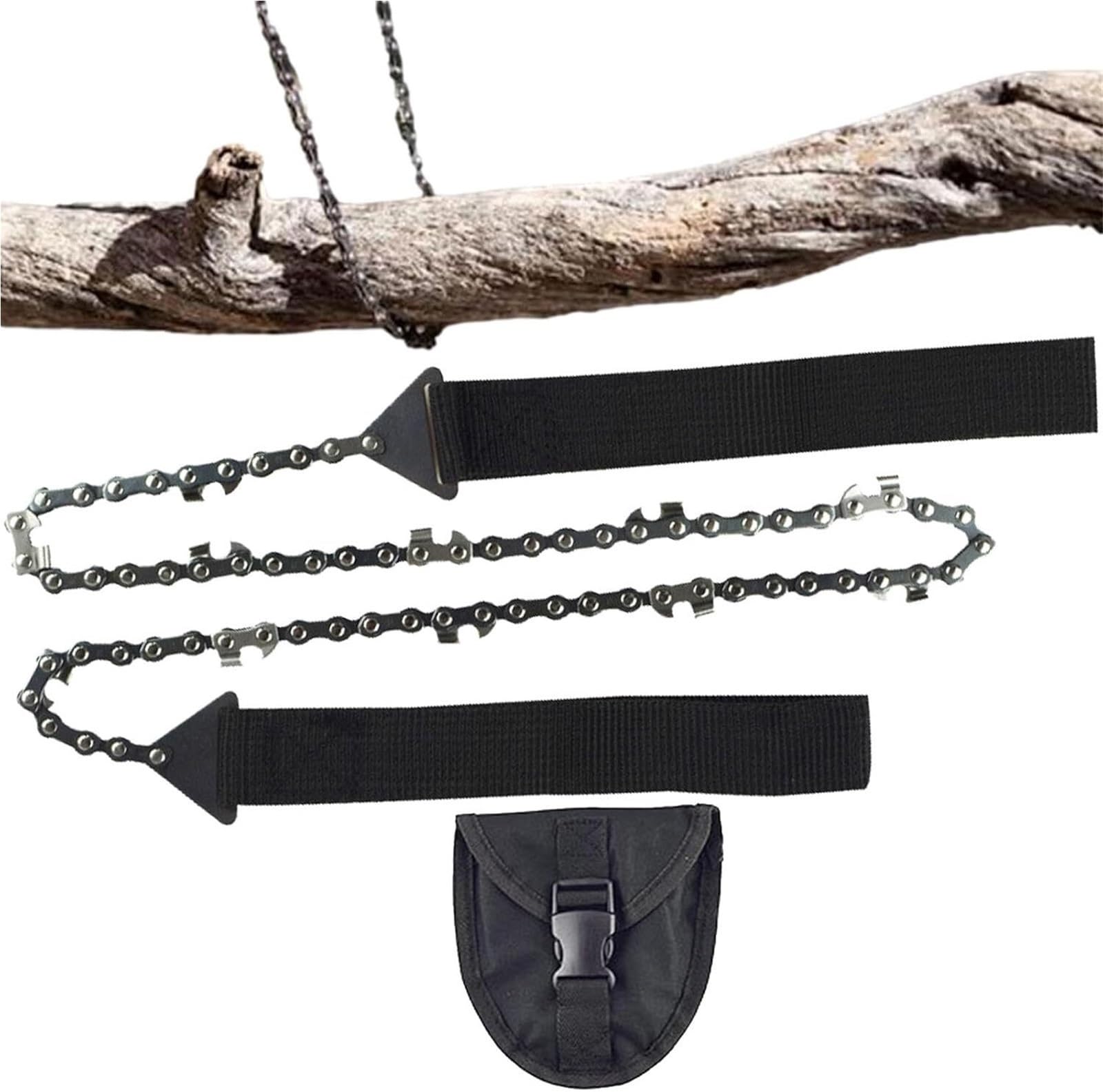 Tronçonneuse de poche, tronçonneuse de poche: coupe-bois, équipement de survie for la coupe d'arbres, scie de survie, scie à chaîne à corde de randonnée, tondeuse folle