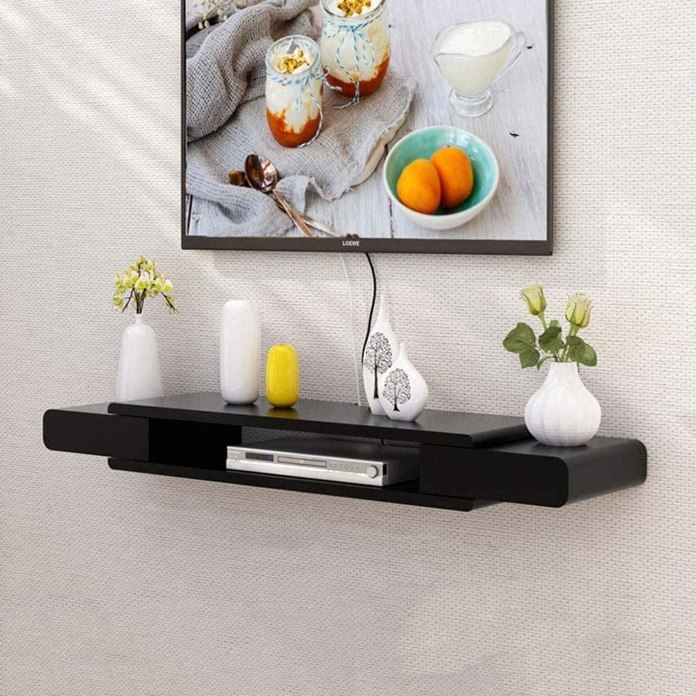 Mensola galleggiante da parete per TV con lettore DVD/Blu Ray Mensola per soggiorno TV da parete supporto per sfondo C/130 cm
