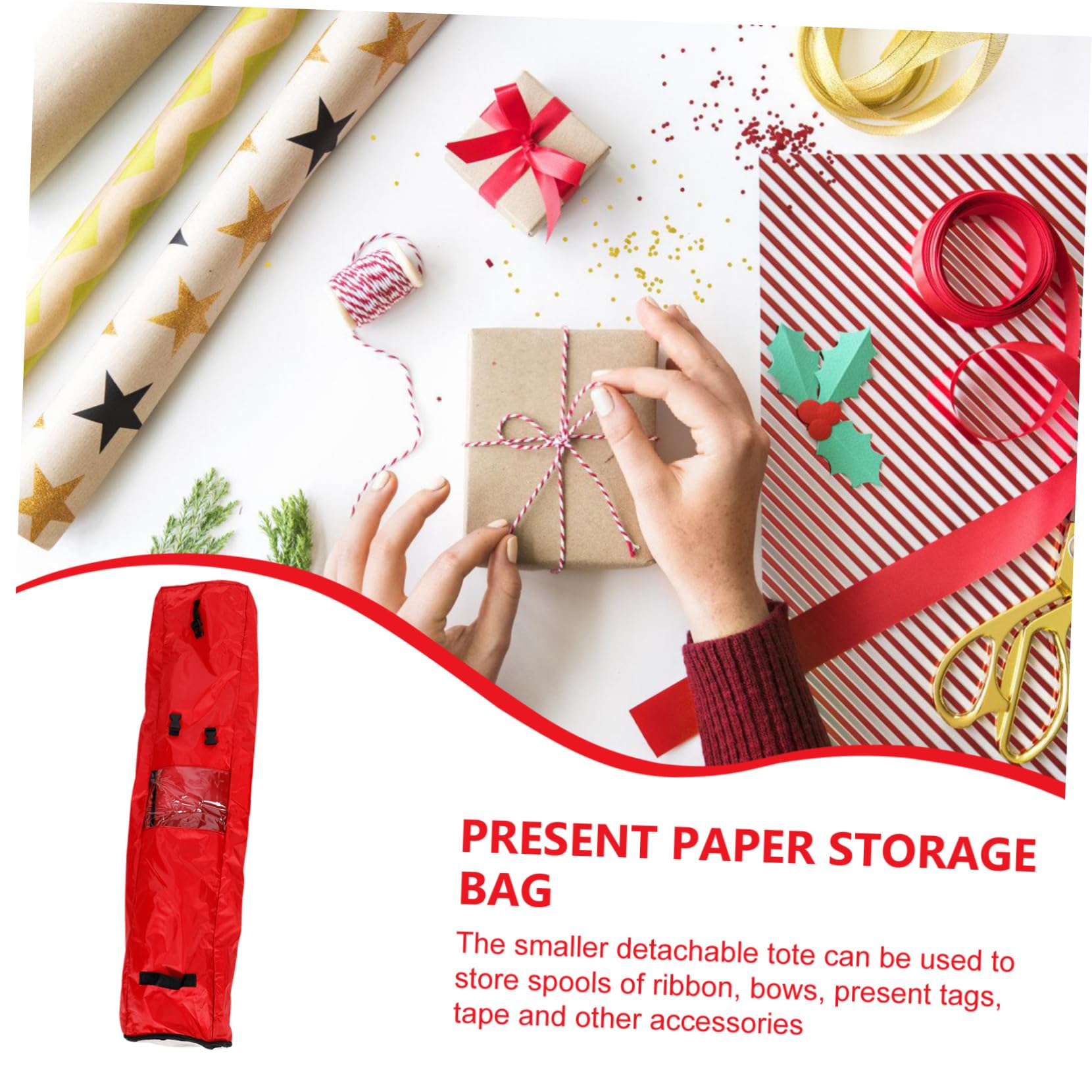 TOGEVAL Aufbewahrungstasche Für Geschenkpapier Oxford-organizer Mit Griffen Einfach Zu Transportieren Verwenden Für Weihnachtsgeschenke Und Partyzubehör