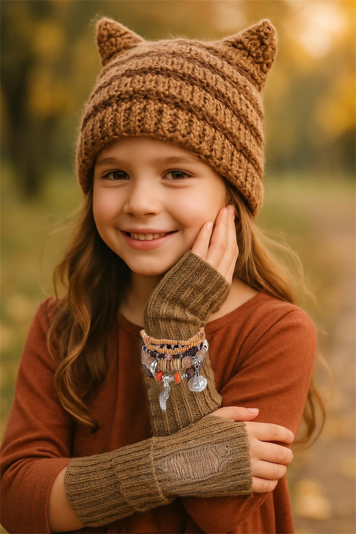 Therian Gear Y2K Vêtements, Grunge Clothing – mitaines, Bonnet Emo, cinq bracelets Fairycore