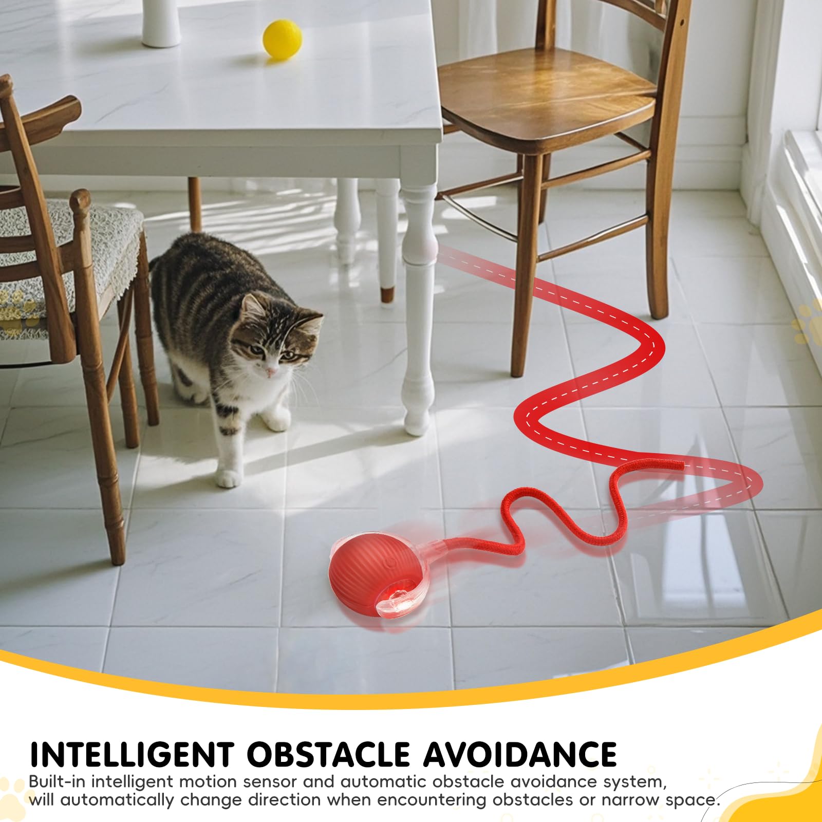 Palla Elettrica Per Gatti - Giocattolo Interattivo Con Movimento Automatico - Foto 12