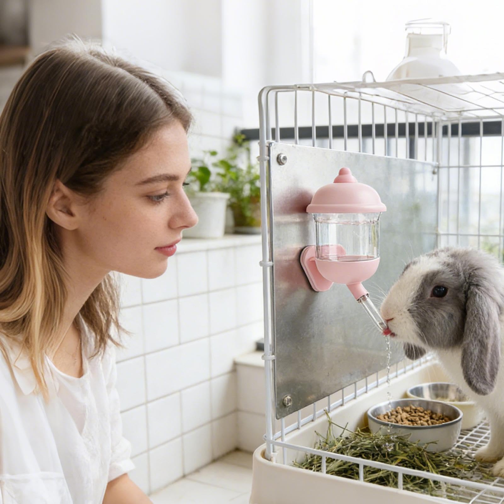 うさぎのケージ、給水ボトル、トイレ Amazon | うさぎ などの 小動物 用 給水 ボトル - 170ml 磁石式 ノード