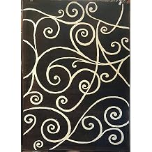 Gallery Modern Abstract Door Mat Area Rug Black Brown & Cream Design GL23 2 Feet X 3 Feet 4 Inch