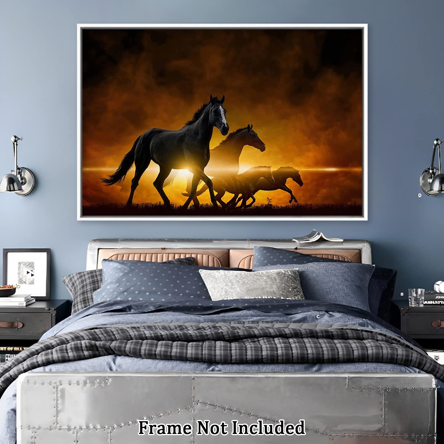 Quadro Su Tela Cavallo Supernaturalismo POLIUAWS - 40x60 Cm, Decorazione Murale 3D Per Soggiorno, Camera, Cucina
