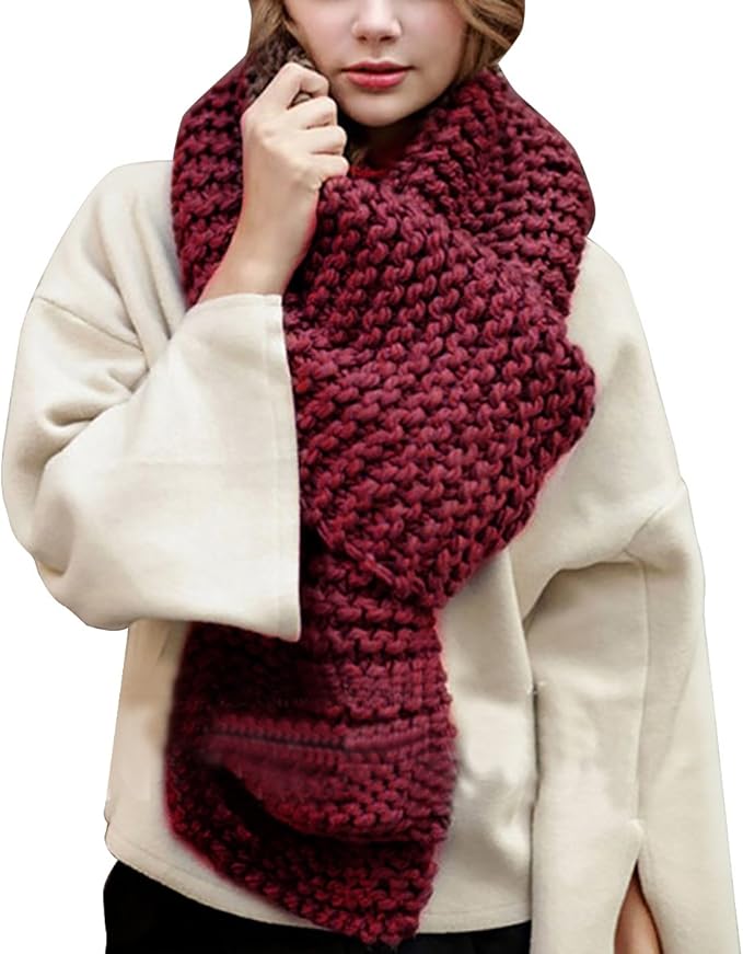 Dicker Woll-Strickschal Für Damen & Paare – Gemütlicher Winterschal In Stylischem Design