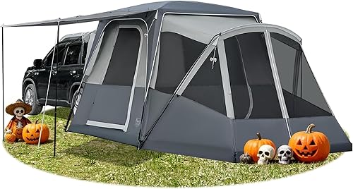 TIMBER RIDGE 5-9 Person SUV Tent with Screen Porch and Awning for Family Camping, Weather Resistant and Portable Van or Car Tent, Includes Rainfly