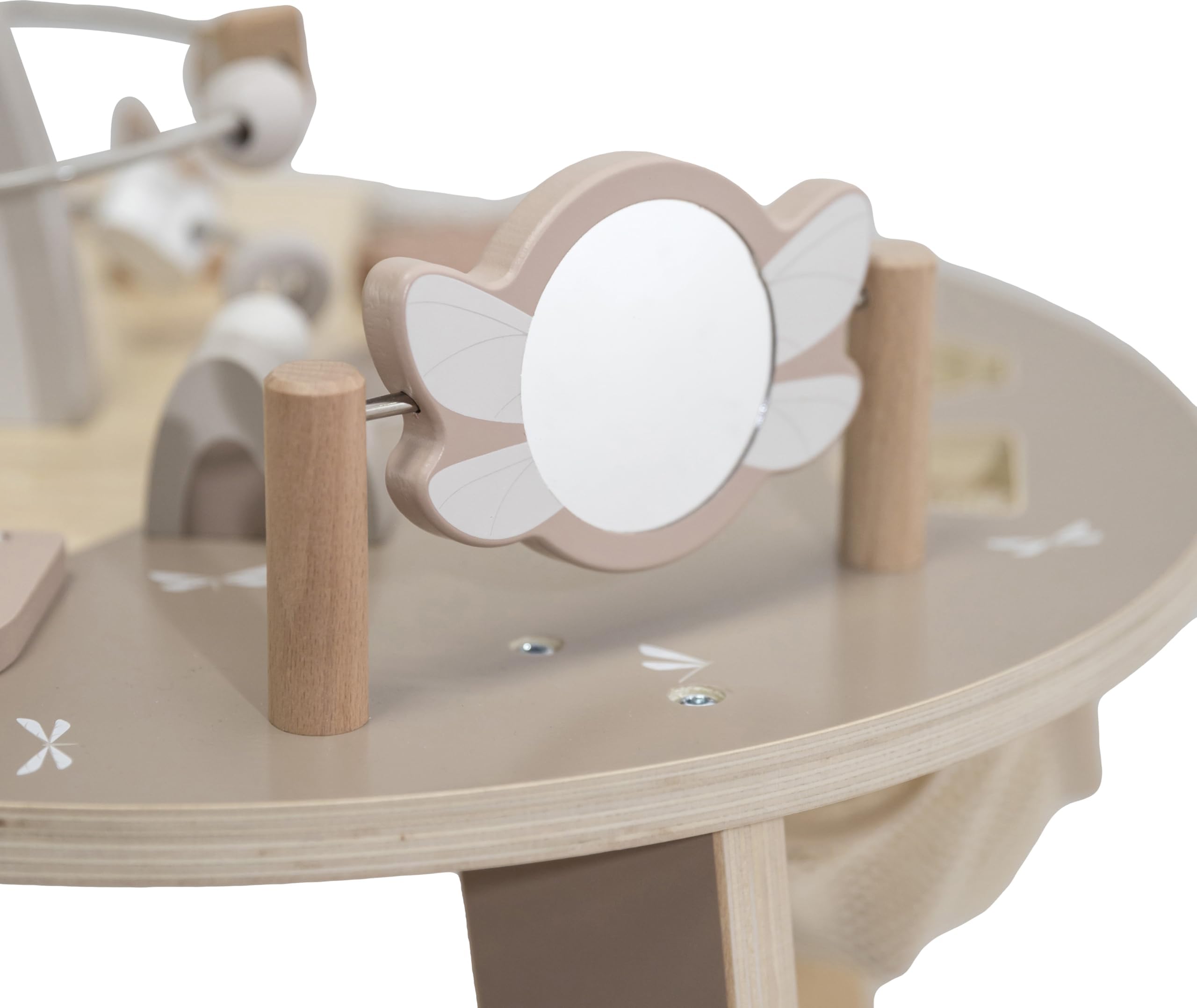 Spieltisch ab 1 Jahr aus Holz personalisiert – 2in1 Motorikspielzeug & Motorikwürfel – Montessori Lernspielzeug Baby – Steckspiel & Aktivitätstisch – Holzspielzeug ab 12 Monate Junge & Mädchen Nougat