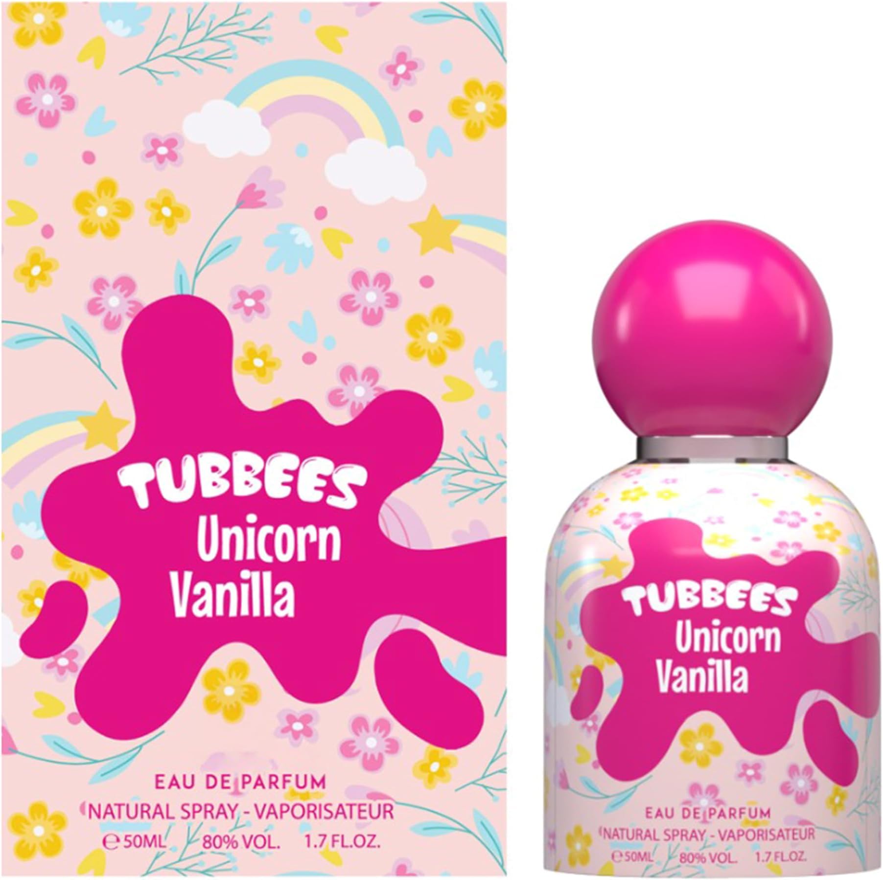 Grandeur Tubbees Perfume 50ML - Unicorn Vanilla | Unisex Kid-Friendly Gourmand-Inspired Fragrance