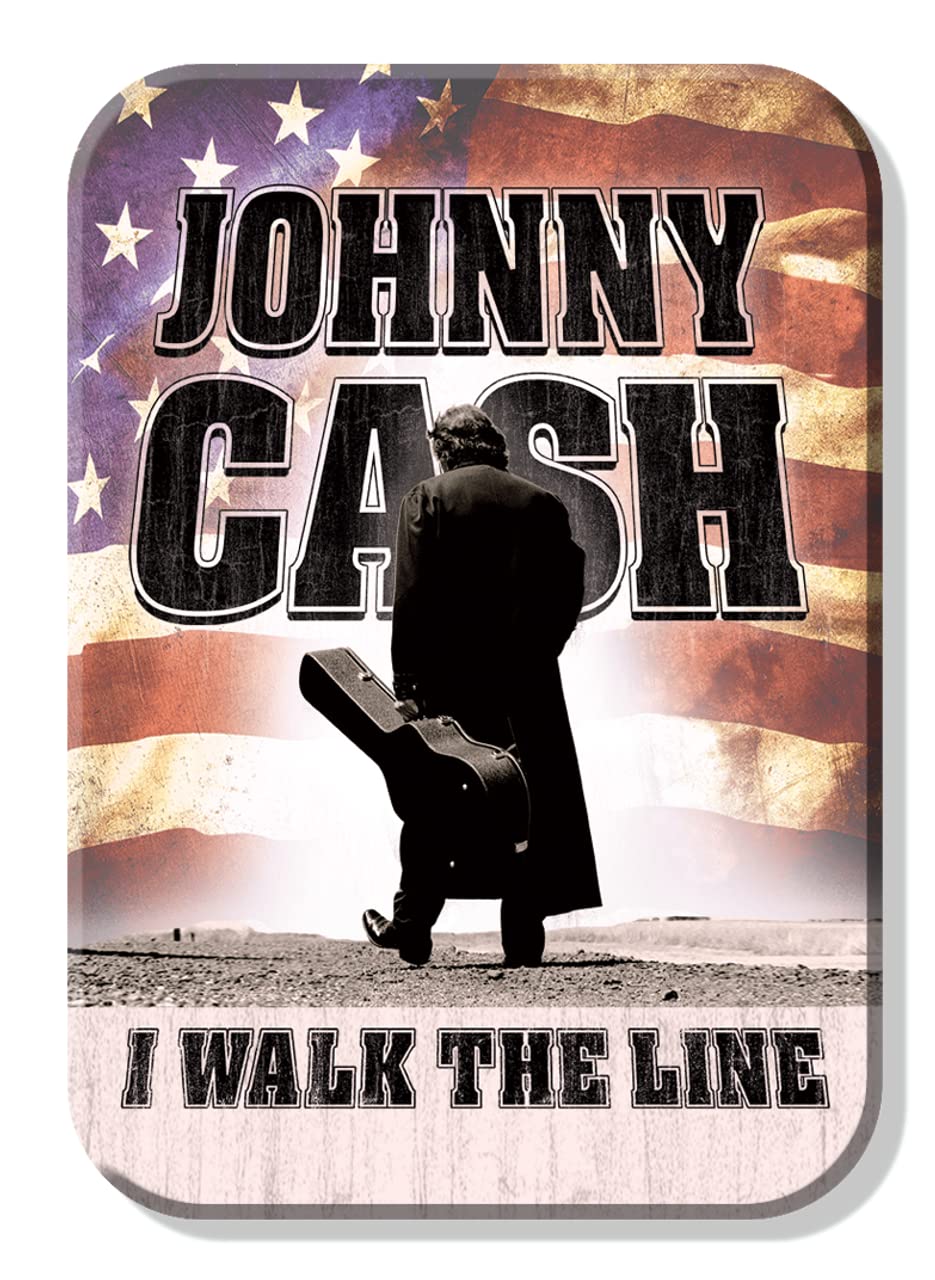 Desperate Enterprises Walk The Line - Johnny Cash Refrigerator Magnet - Funny Magnets for Office, Home & School - Made in The USA