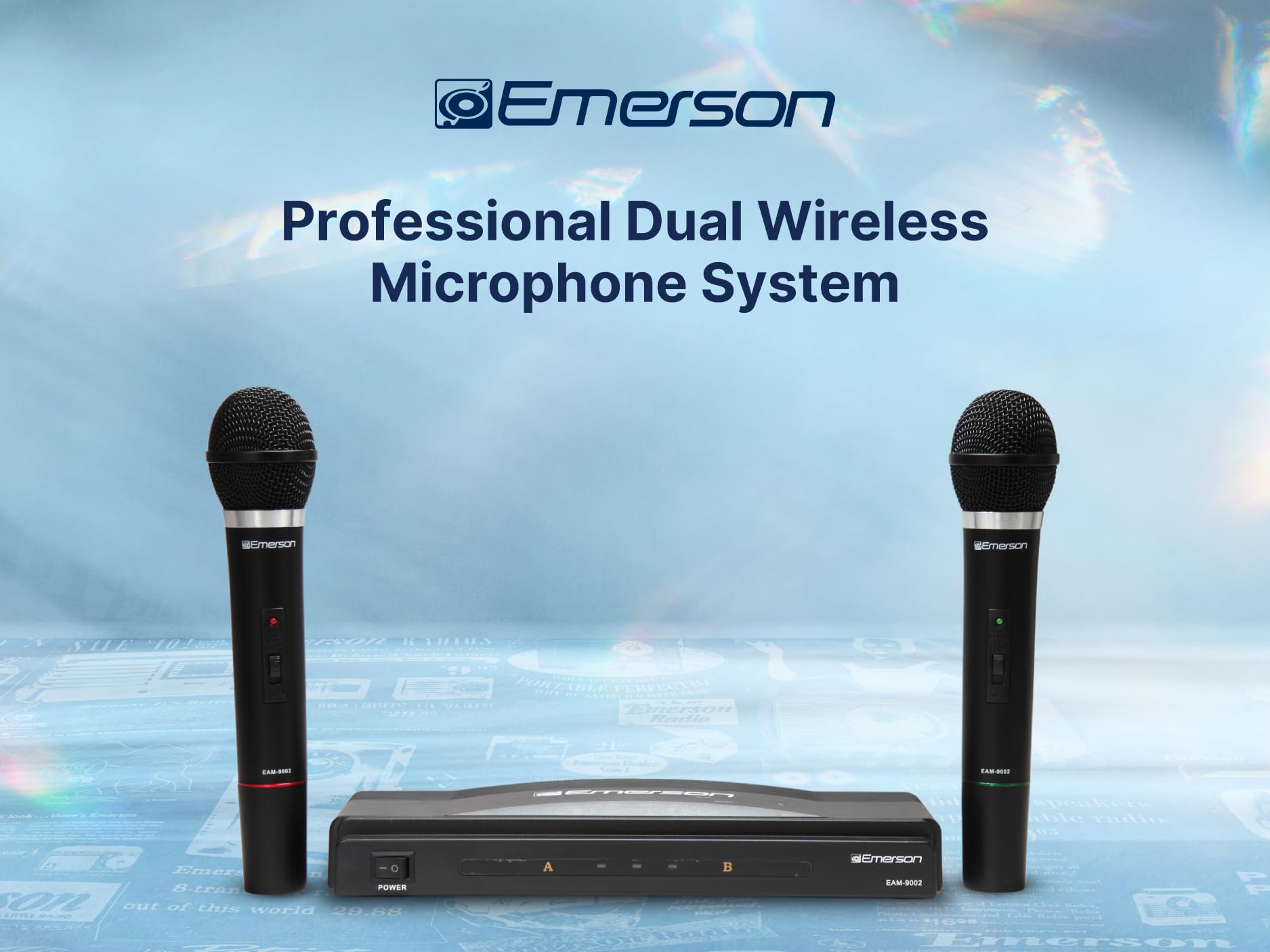 Naxa NAM-984 Dual Handheld Wireless Microphone Starter Kit with