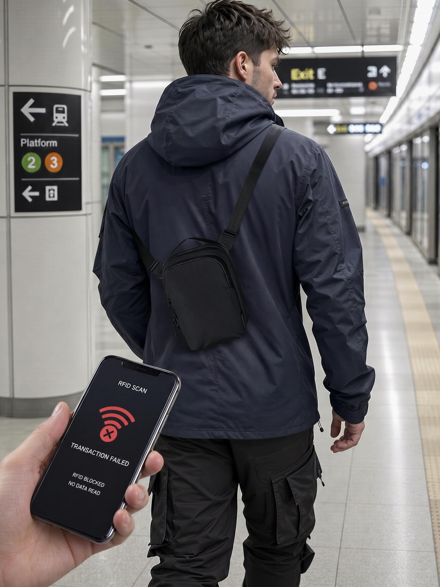 ALPAKA Metro Sling V2 – Bolso Bandolera | Resistente al agua, para viaje diario, bolsillo RFID, correa desmontable, para hombre y mujer