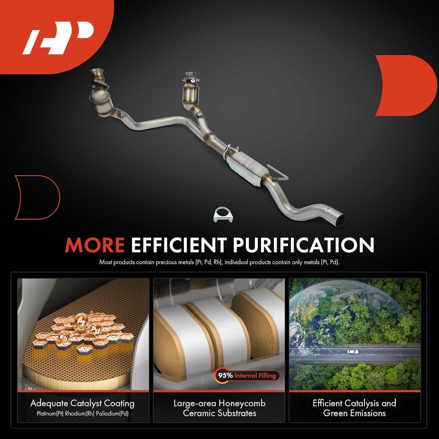 A-Premium Catalytic Converter Direct-Fit Compatible with Dodge Dakota 2000 2001 2002 2003 4.7L, 4WD, E.P.A. Compliant