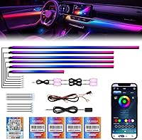 Vista 1 de Nueva versión Dreamcolor Luces de interior de coche acrílicas 18 en 1 RGB Kit de iluminación ambiental para coche APP Control Sistema de control por