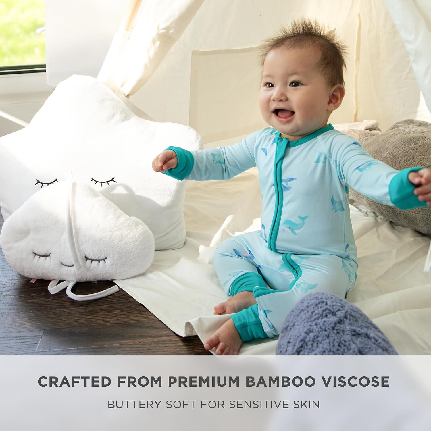 LittleHippo 2-Way Zipper Onesie Romper, Soft Spandex & Viscose from Bamboo One Piece Pajamas, Newborn, Baby Boys & Girls