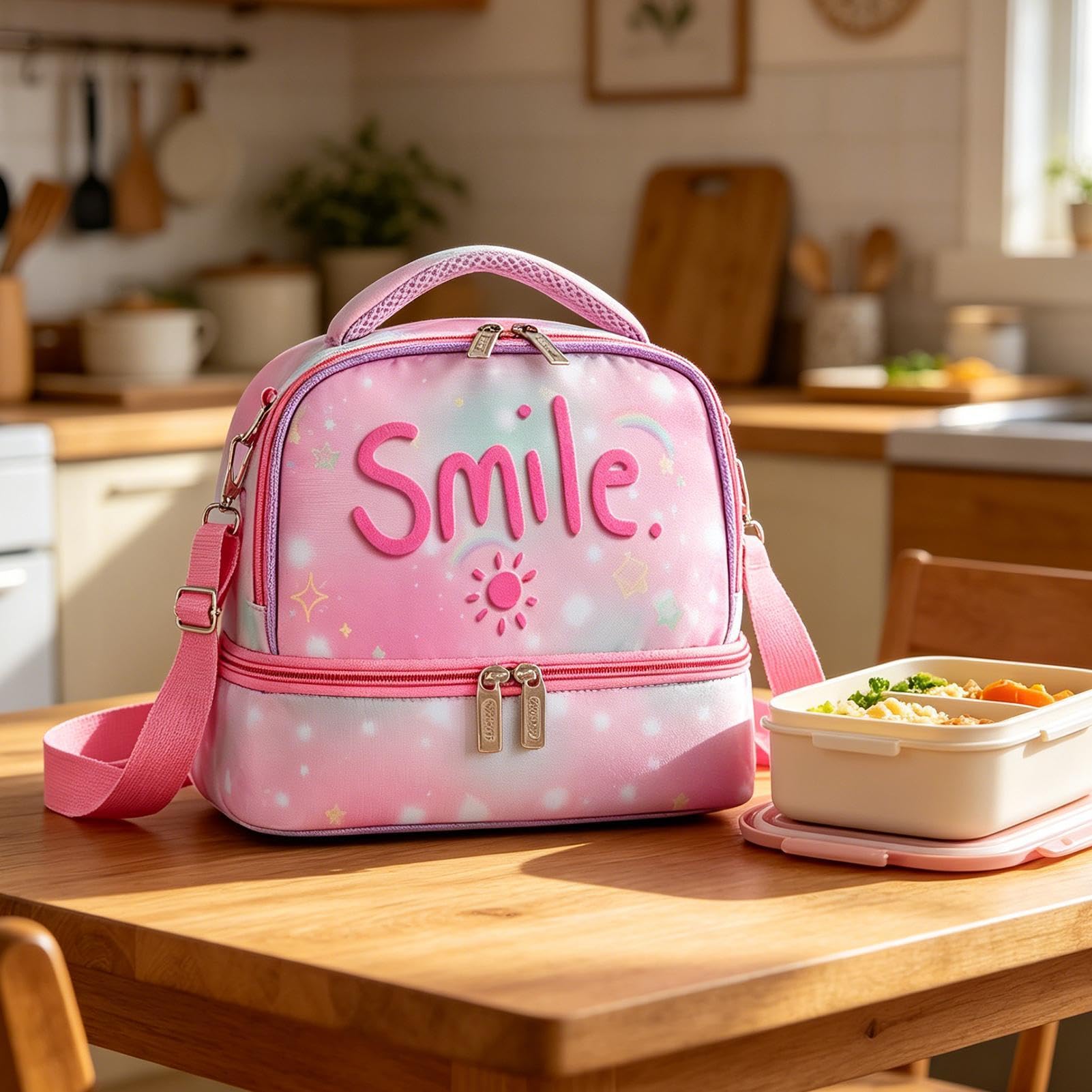 Contenitore per il pranzo isolato, riutilizzabile e impermeabile, pratico contenitore per il pranzo per viaggi, scuola e ufficio