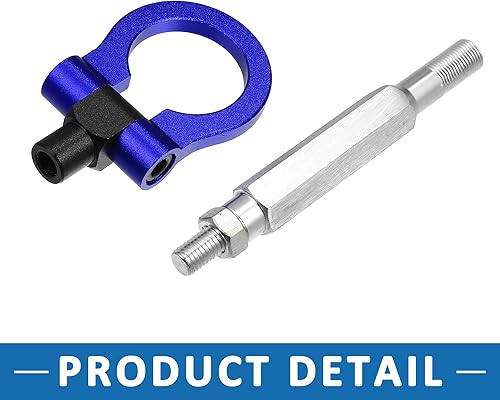 Miniatura 4 de Anillo de remolque de parachoques delantero Tornillo de gancho de remolque para Subaru BR-Z 2013-2018 aleación de aluminio azul
