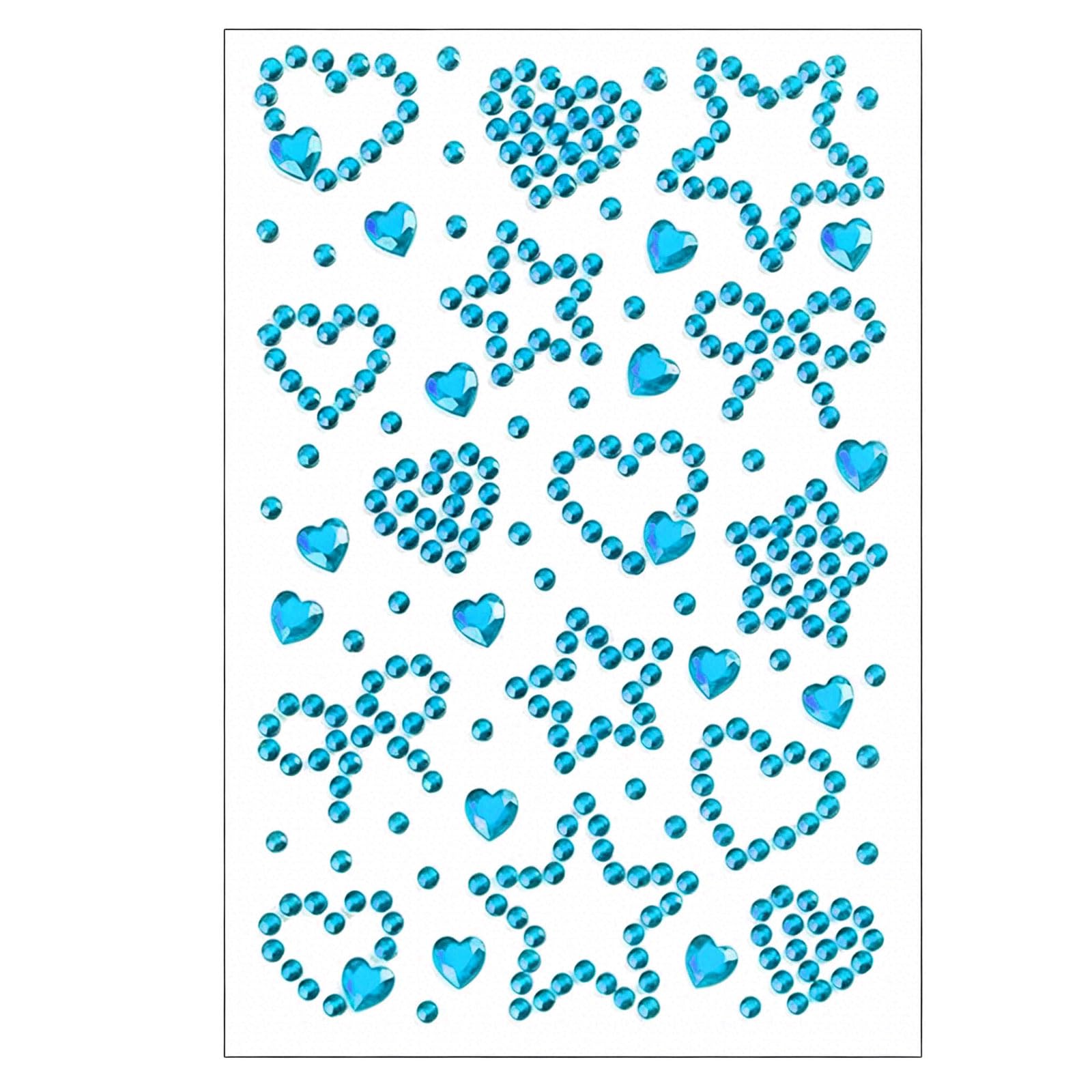 BWANGIAO 1 Sheet Rhinestones for Crafts, Selves Adhesive Rhinestones Jewels Stick on Gemming Face Craft Supplies