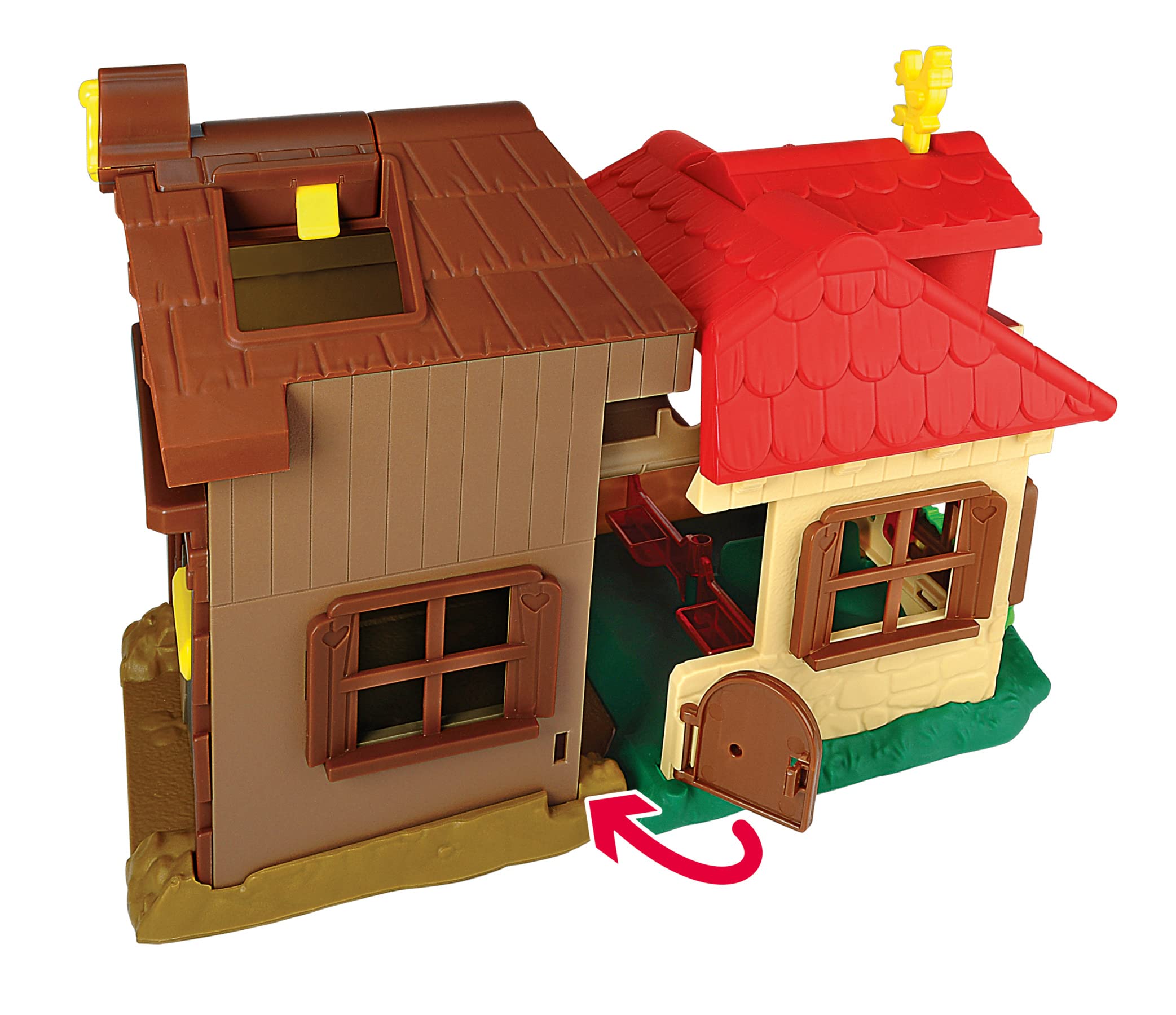 Simba ABC Farmhaus - Spielzeugstation für Baby und Kleinkinder ab 2 Jahren, mit Soundeffekten, bewegliche Teile, Traktor mit Anhänger, Spielefiguren, Spielzeug zur Förderung der Motorik und Fantasie